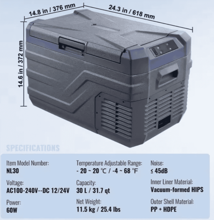 30л Хладилник комплект с 500w соларна станция и 100w панел - Image 3