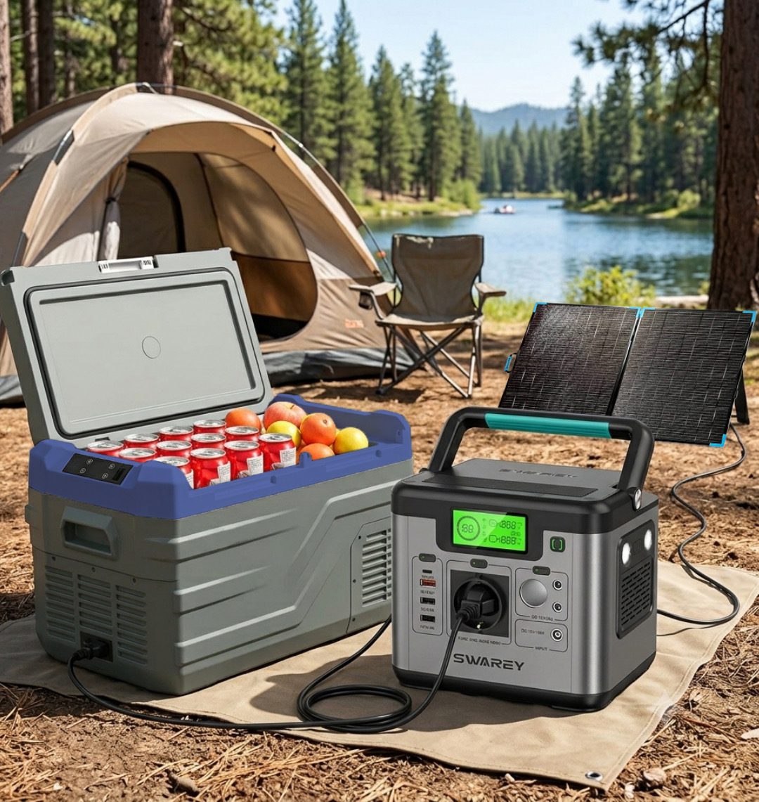 30л Хладилник комплект с 500w соларна станция и 100w панел